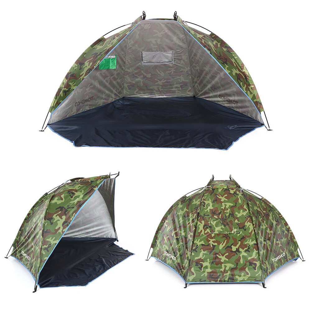 Cheap Goat Tents Outdoor Beach Tent Sunshine Shelter Camping Tent 2 Person Sturdy 170T Polyester Sunshade Tent for Fishing Camping Hiking Picnic   